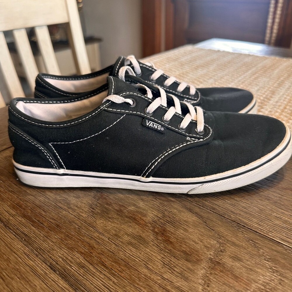 Vans Atwood Low Top Black Canvas Sneakers Womens Size 7.0‎ TC9R - Picture 4 of 10